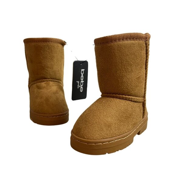 Bebe Toddler Girl's Brown Winter Boots Sz 5 - Picture 1 of 9